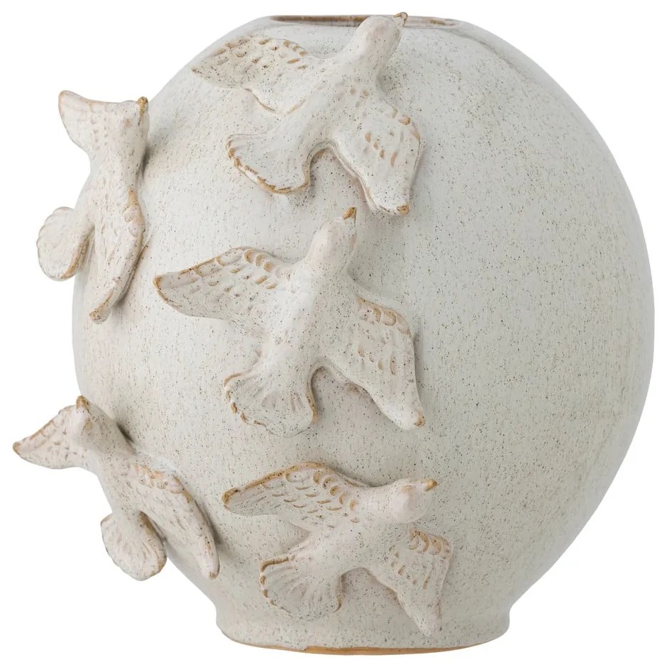 Vază crem din gresie (înălțime 25 cm) Abira – Bloomingville