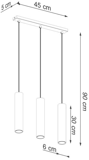 Lustră pe cablu Sollux SL.1201 LAGOS 3xGU10/10W/230V auriu