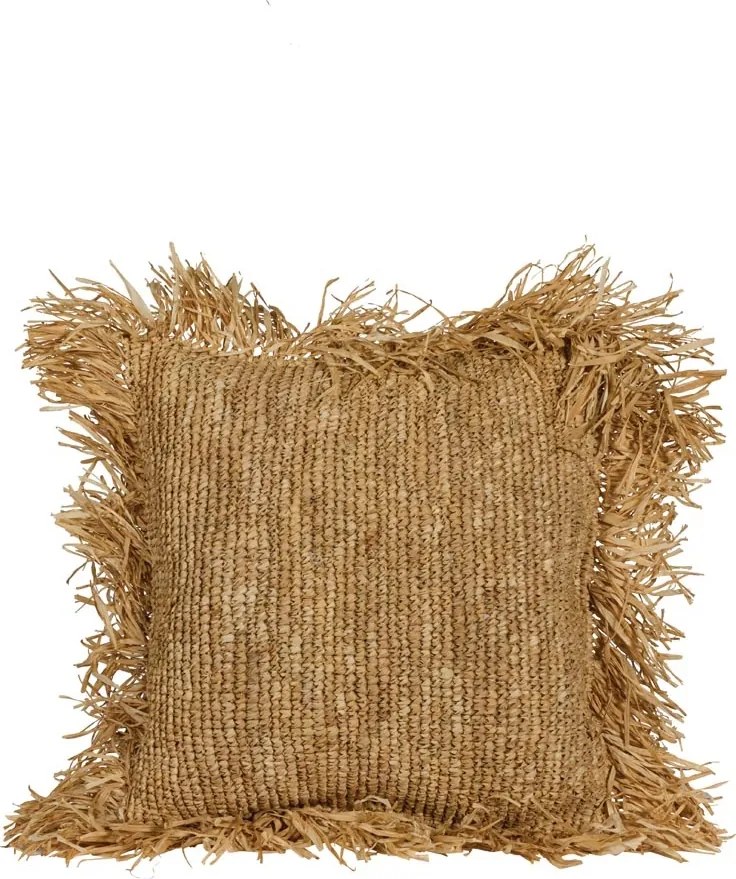 Perna decorativa, din rafie, Raff 50x50cm