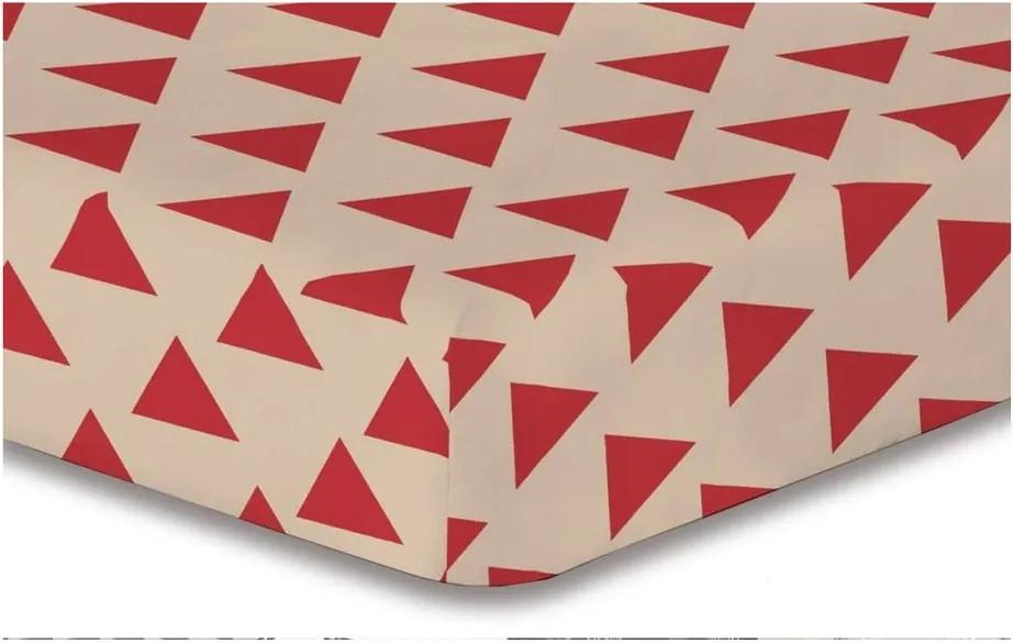Cearșaf din microfibră DecoKing Hypnosis Triangles Cintia, 200 x 220 cm