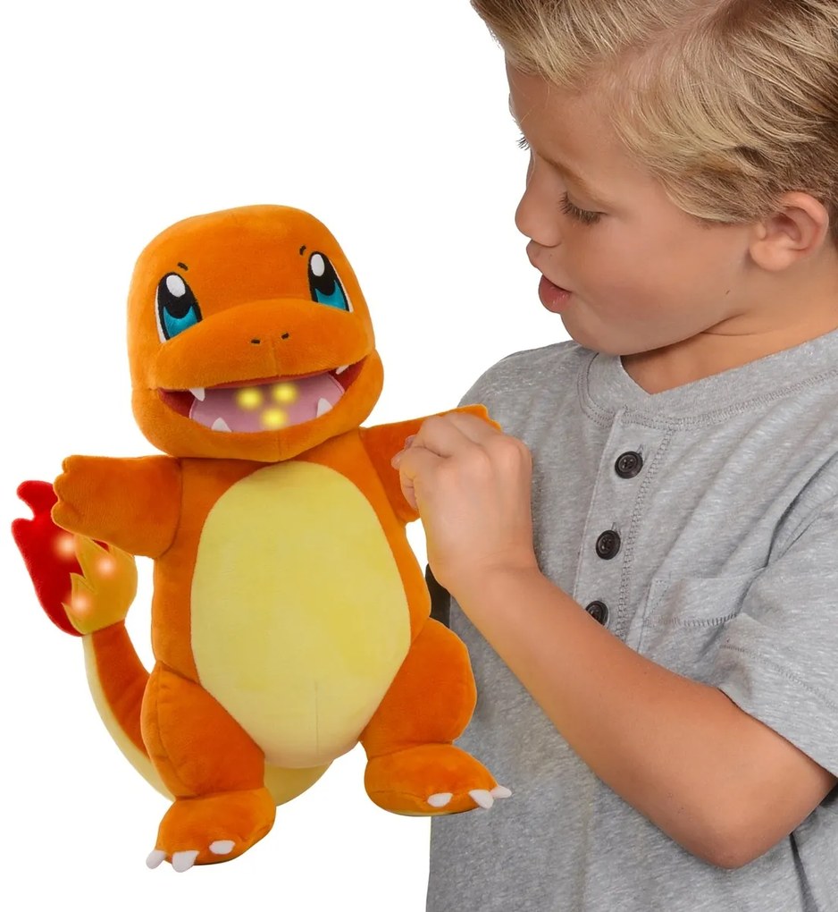 Pluș interactiv Pokémon Charmander, 30 cm