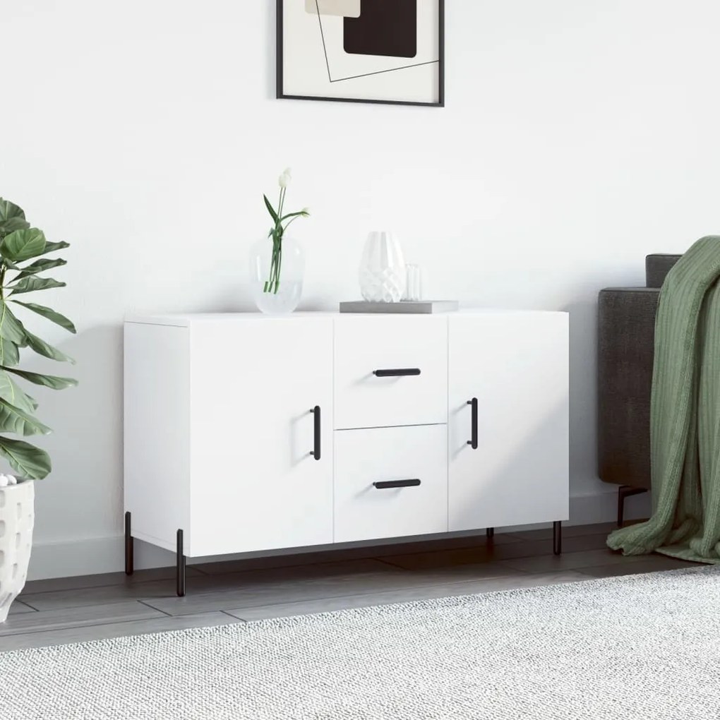 828180 vidaXL Servantă, alb, 100x36x60 cm, lemn compozit
