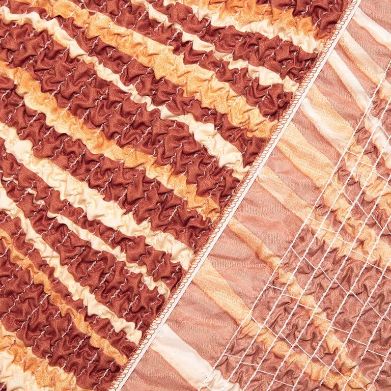 Huse bielastice UNIVERSO NOU dungi cărămizii fotoliu dublu (l. 120 - 160 cm)
