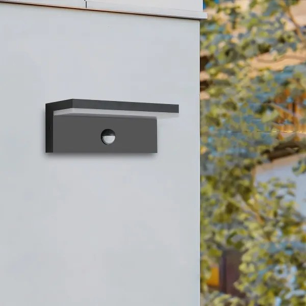 Brilagi-LED Aplica de exterior cu senzor TESSI LED/10W/230V neagră IP54