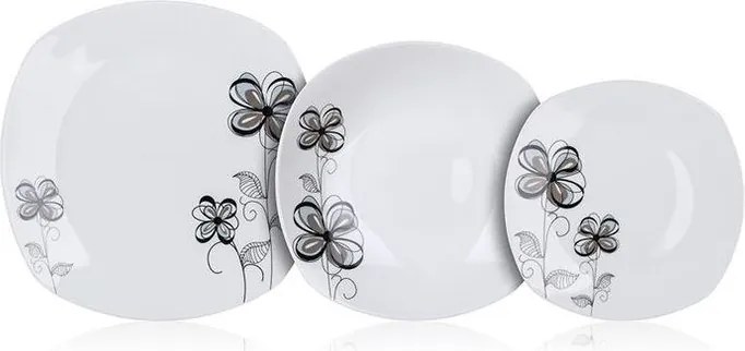 BANQUET Set farfurii din porţelan FLOREA 18 buc