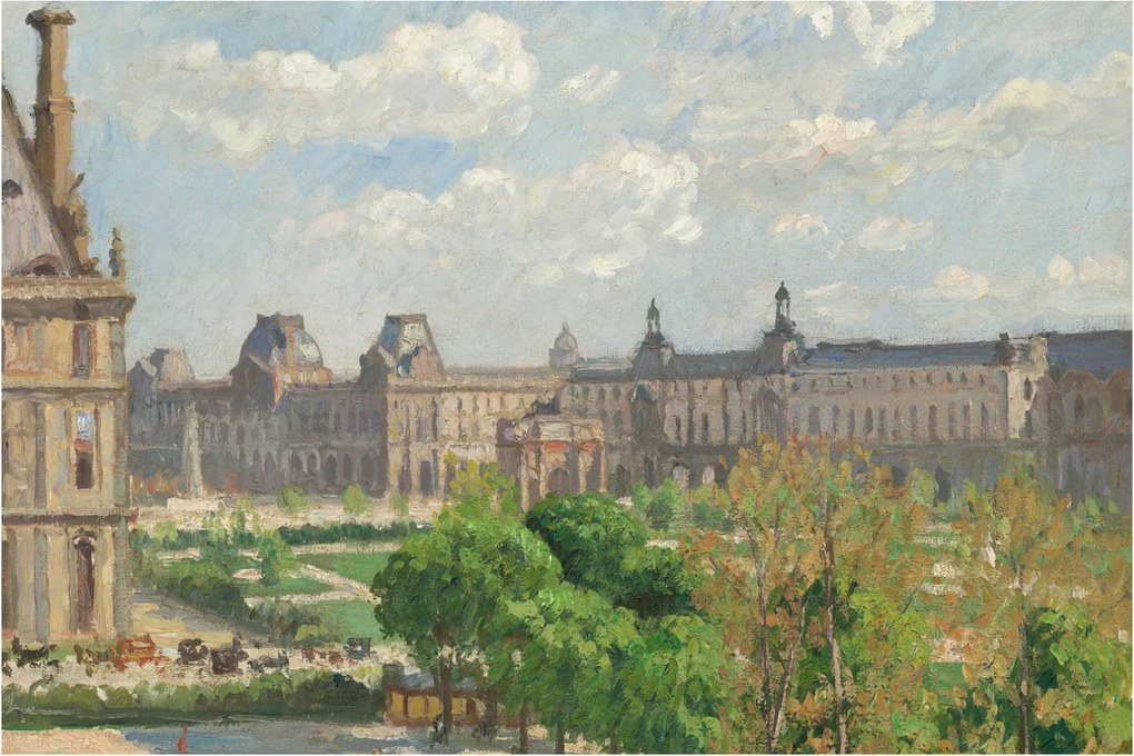 Tablou - Camille Pissarro, Place du Carrousel, Paris, reproducere (90x60 cm)
