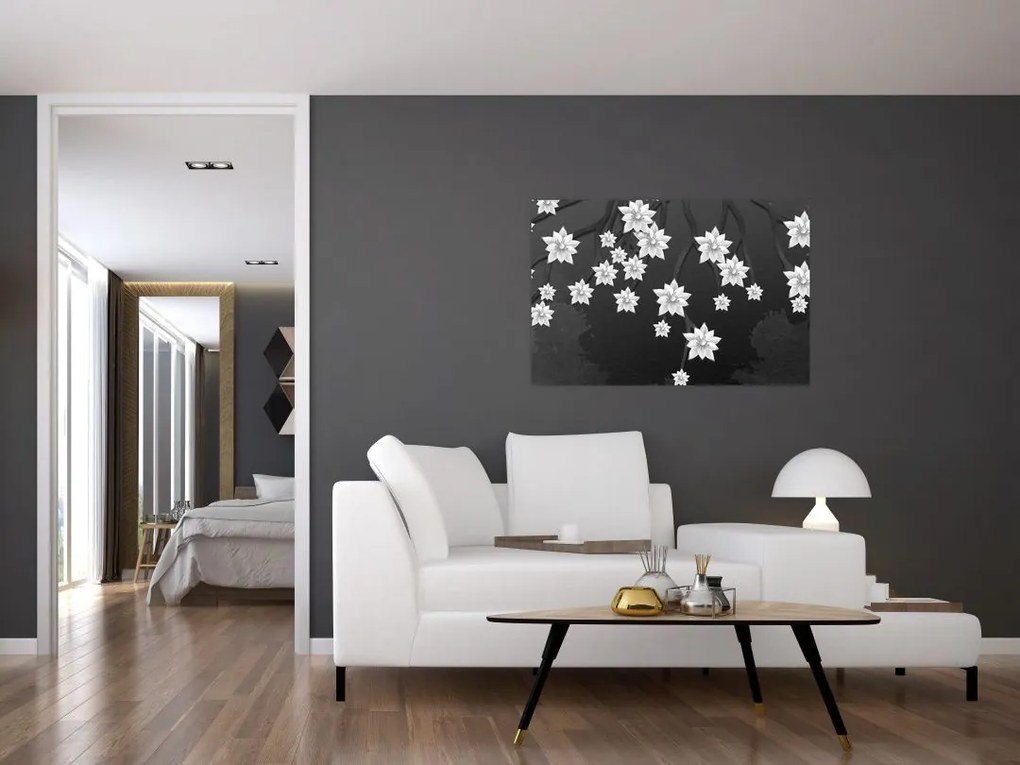Tablou - Flori pe ramuri (90x60 cm)