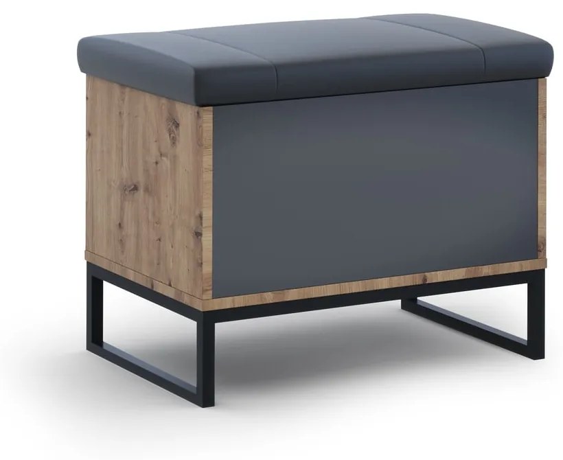 Dulap de pantofi cu bancă cu aspect de lemn de stejar Olis - Cosmopolitan Design