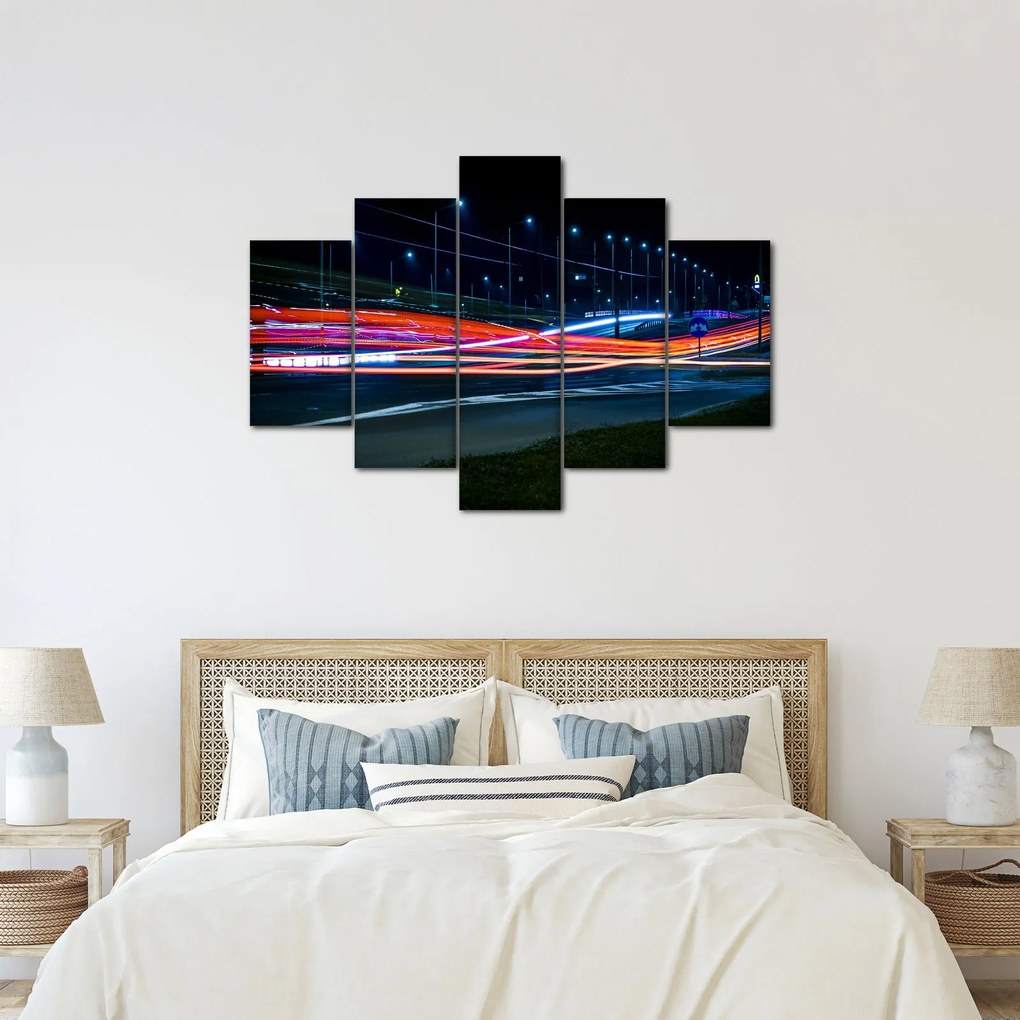 Tabloul orașului nocturn (150x105 cm)