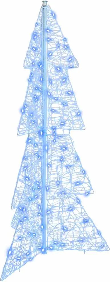 vidaXL Brad de Crăciun cu 100 LED albastru 120 cm Acril