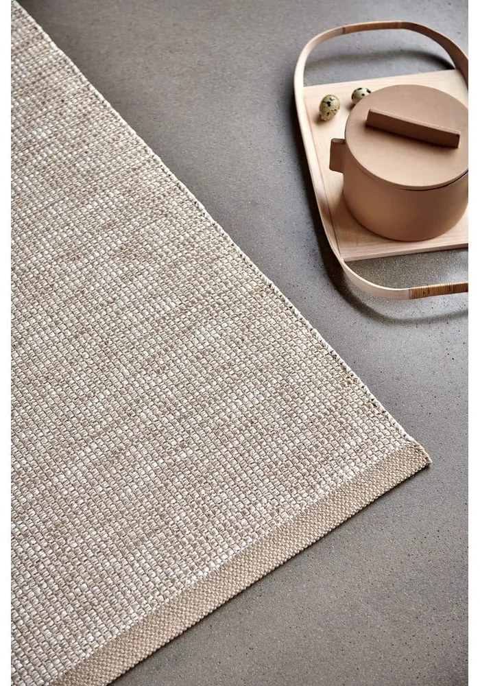 Covor tip traversă pentru interior și exterior bej 70x150 cm Sam Vanilla – Pappelina