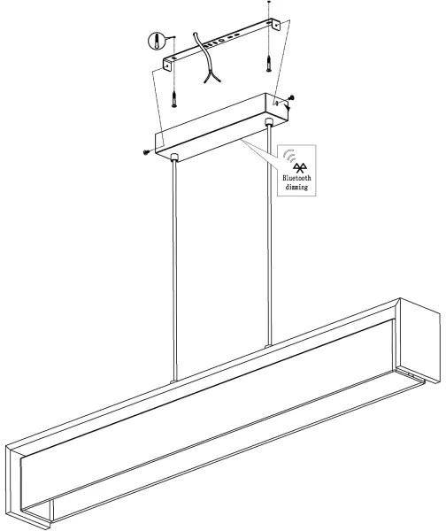 Lustră LED RGBW dimabilă pe cablu VALDELAGRANO-Z LED/33,6W/230V Eglo 900075