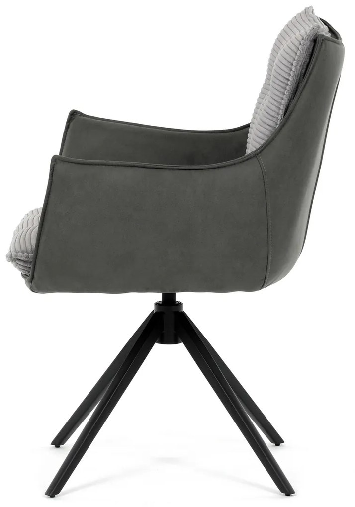 Set de scaune de sufragerie cu mecanism deîntoarcere DCH-D1345 GREY2, 2 buc.