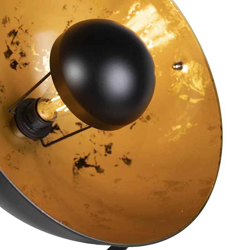 Lampă de podea inteligentă cu trepied negru incl. Wifi A60 - Magna 40 Eglip