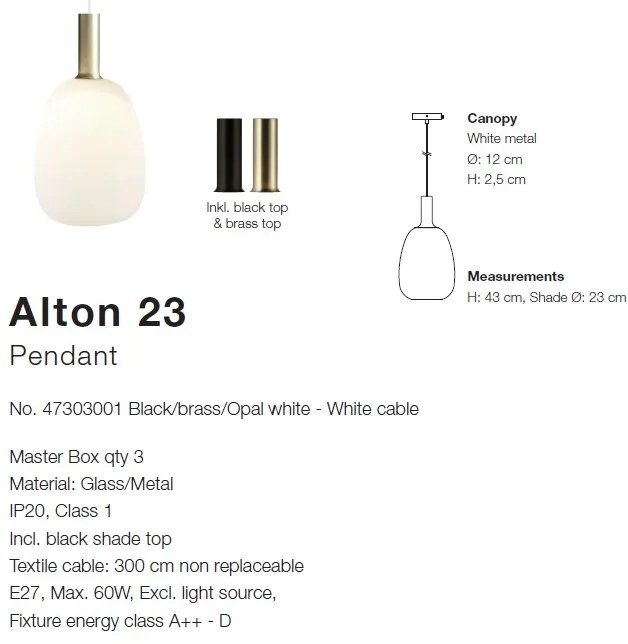 Lustra, Pendul design nordic Alton 23, alb 47303001 NL