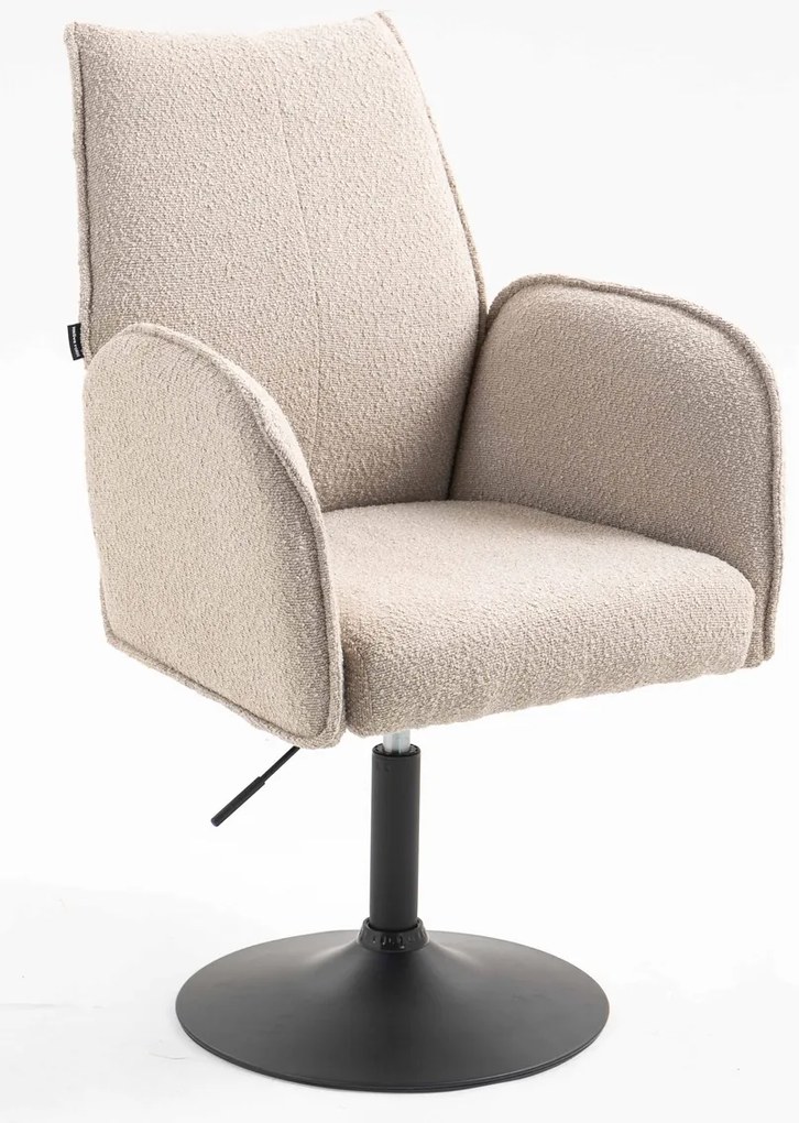 HR280N Scaun Latte Boucle cu Bază Neagră