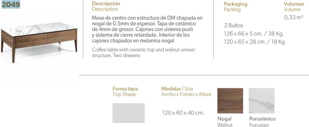 Masuta de cafea design elegant Alexis AC-315-A3