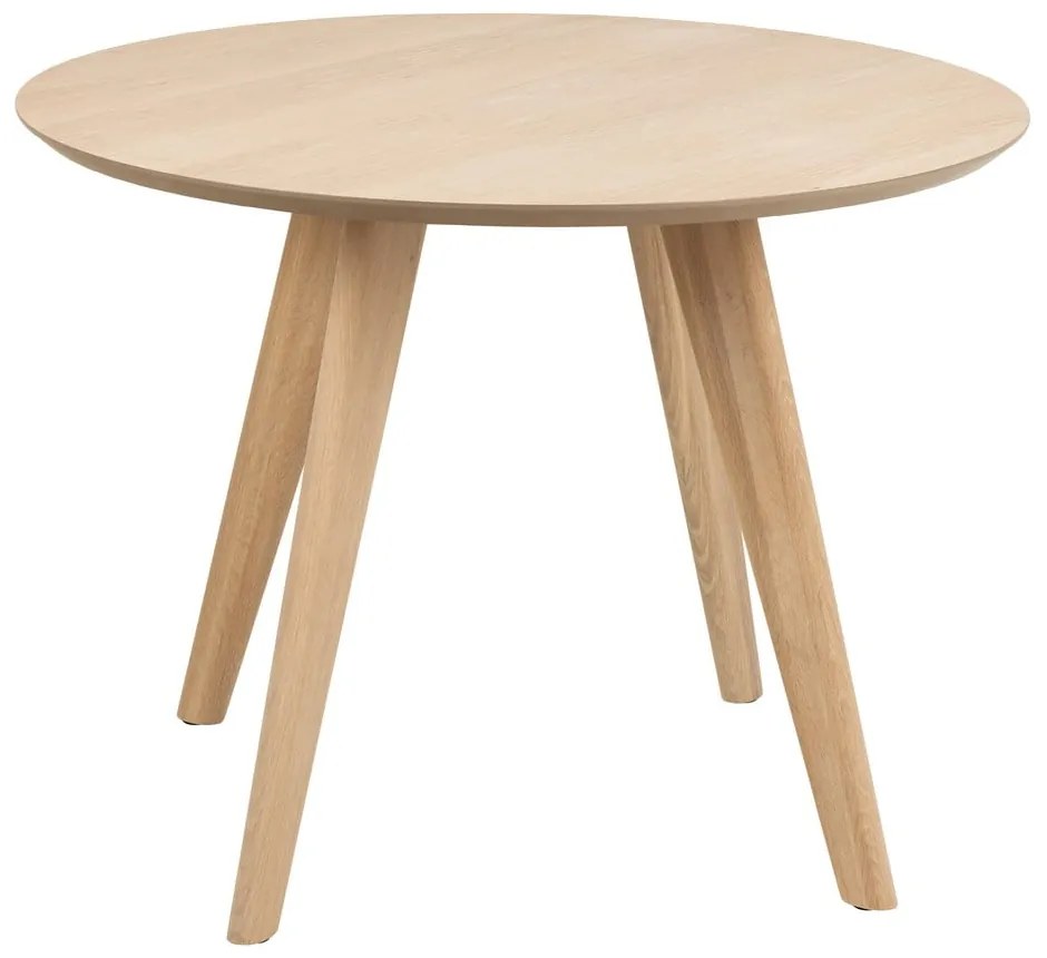 Masă de dining rotundă cu blat cu aspect de lemn de stejar ø 100 cm Townsville – Actona