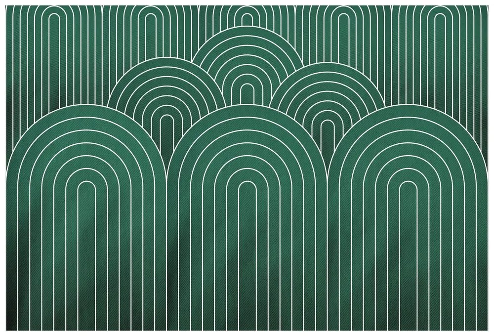 Tapet model de curcubeu verde Mid-Century