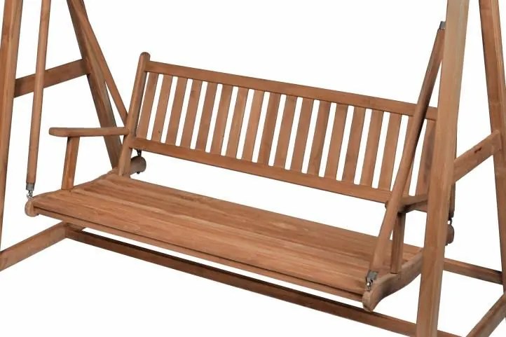 HOLYWOOD DIVERO Balansoar de grădină din lemn - lemn de tec