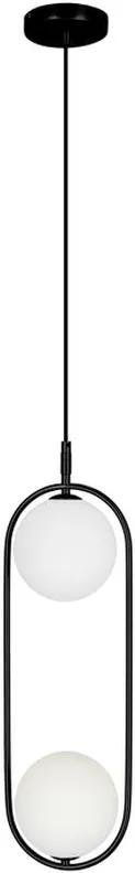 Candellux Cordel lampă suspendată 2x28 W alb-negru 32-10155
