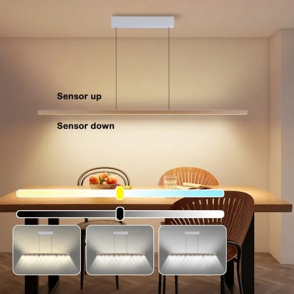 Immax NEO 07310L-LED lustră dimmabilă pe cablu cu senzor MADEIRA 37W/230V 157 cm frasin