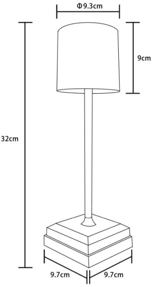 Globo 58487B - Lampă de birou LED DIXON, dimabilă, cu control tactil și reîncărcabilă, 1,5W/5V 2200 mAh, neagră