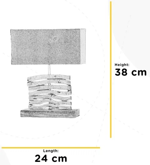 Lampă de masă ONLI MARICA 1xE27/22W/230V bej 38 cm