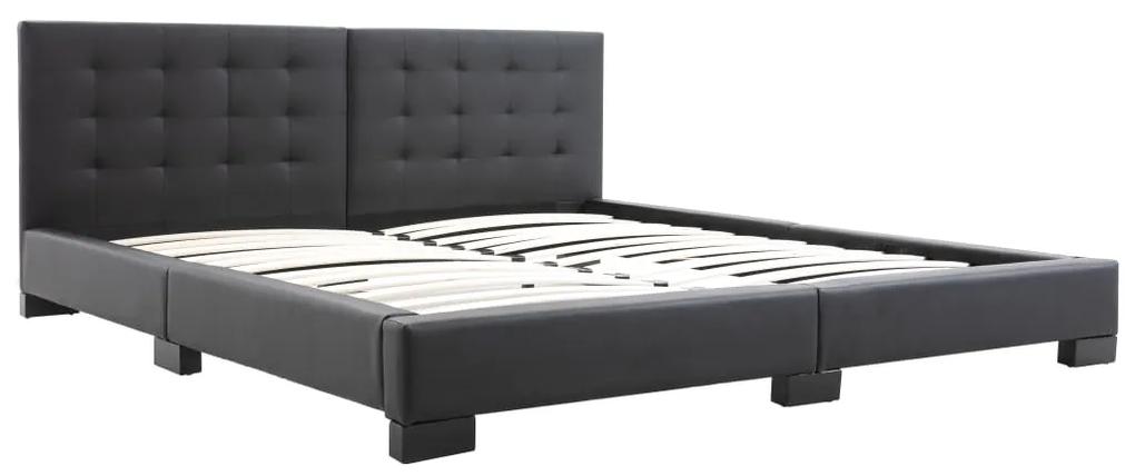 Cadru de pat, negru, 200 x 180 cm, piele artificiala Negru, 180 x 200 cm, nu