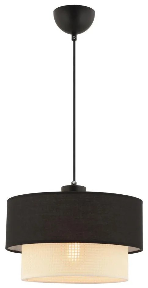 Pendul cu cablu ECHO 1xE27/60W/230V negru/crem