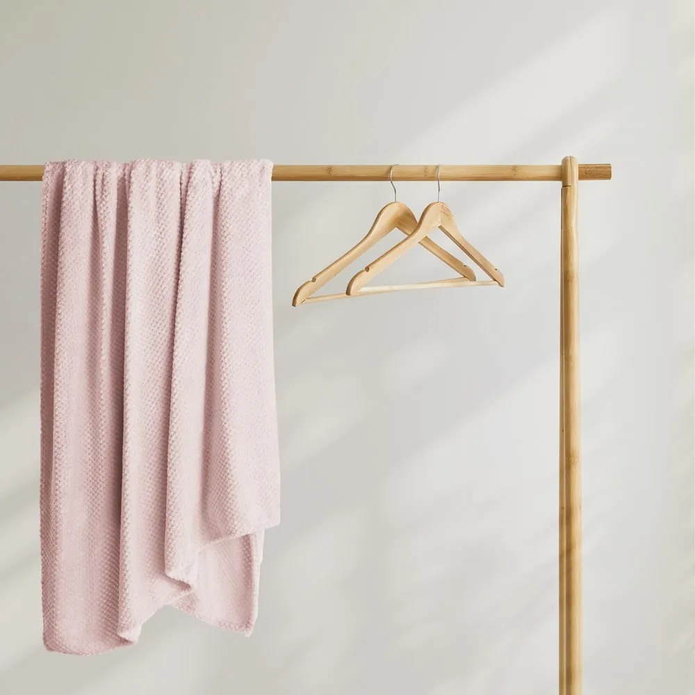 Pătură din microfibră DecoKing Henry, 220 x 240 cm, roz pudră