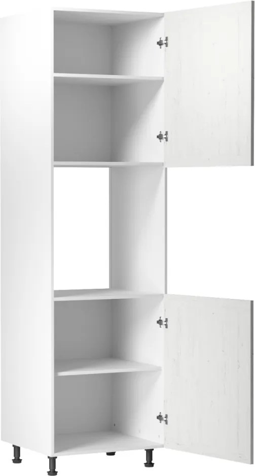 Dulap pentru alimente D60P, alb/pin Andersen, dreapta, PROVENCE