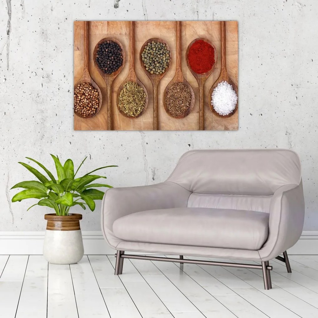 Tablou - condimente și linguri (90x60 cm)