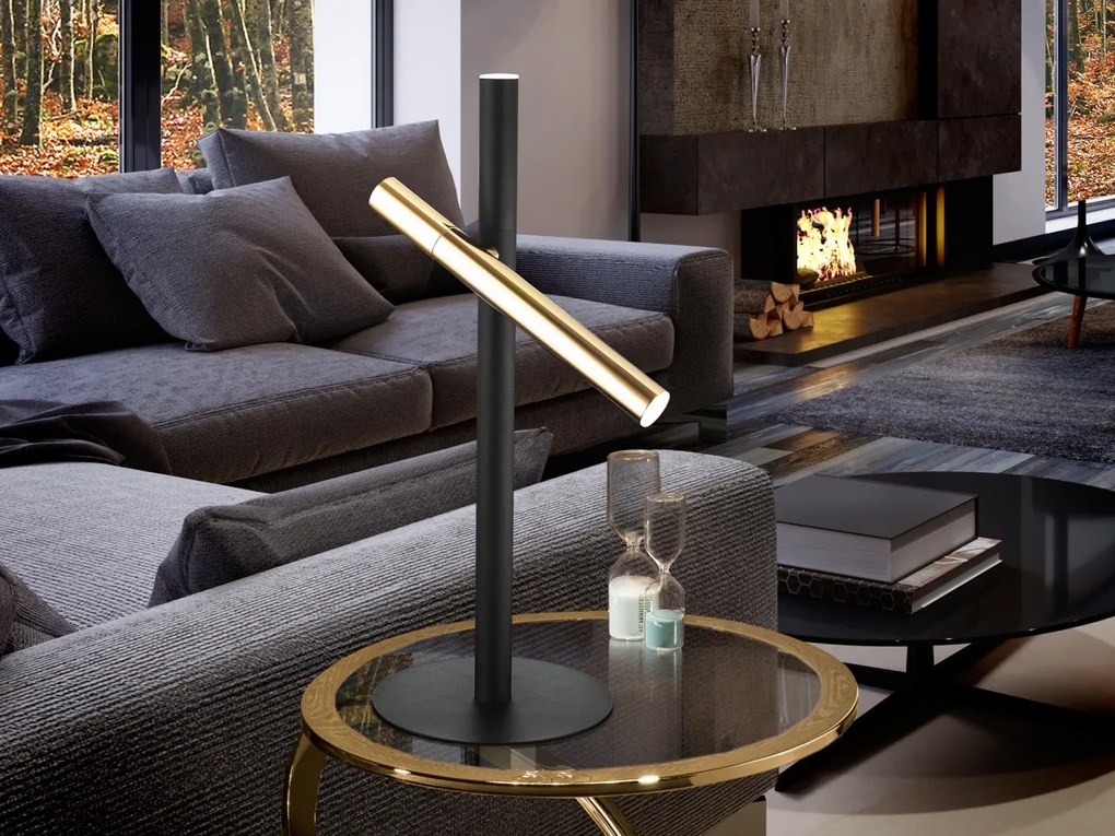 Lampa de masa LED design modern minimalist Varas negru/auriu SV-373579