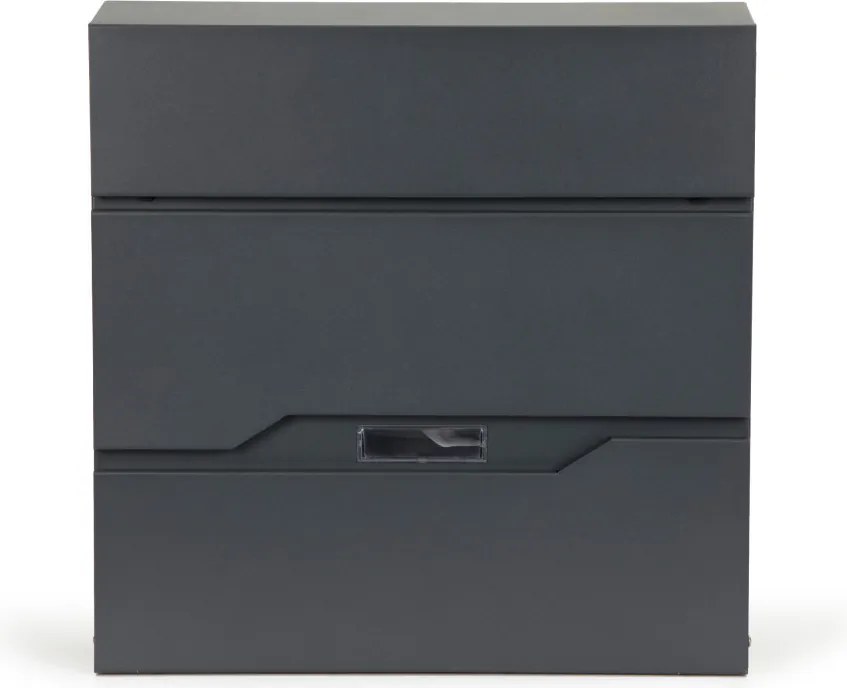 Cutie poștală din oțel galvanizat cu suport pentru ziare antracit