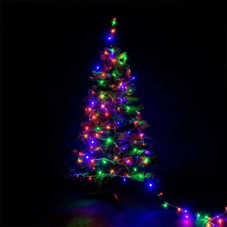 Iluminat LED de Crăciun-10 m,100 LED-uri colorate,pe baterii