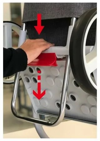 Geantă de cumpărături pe roți Rolser Com Polar 8Black Tube, gri