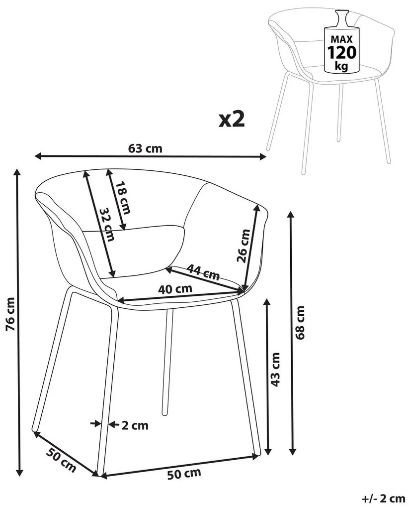 Set 2 buc scaun tip bar Ezra (bej). 1078722