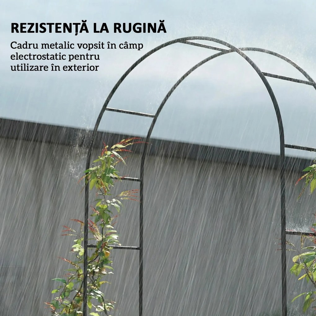 Outsunny Arc Grădină suport metalic | Aosom Romania