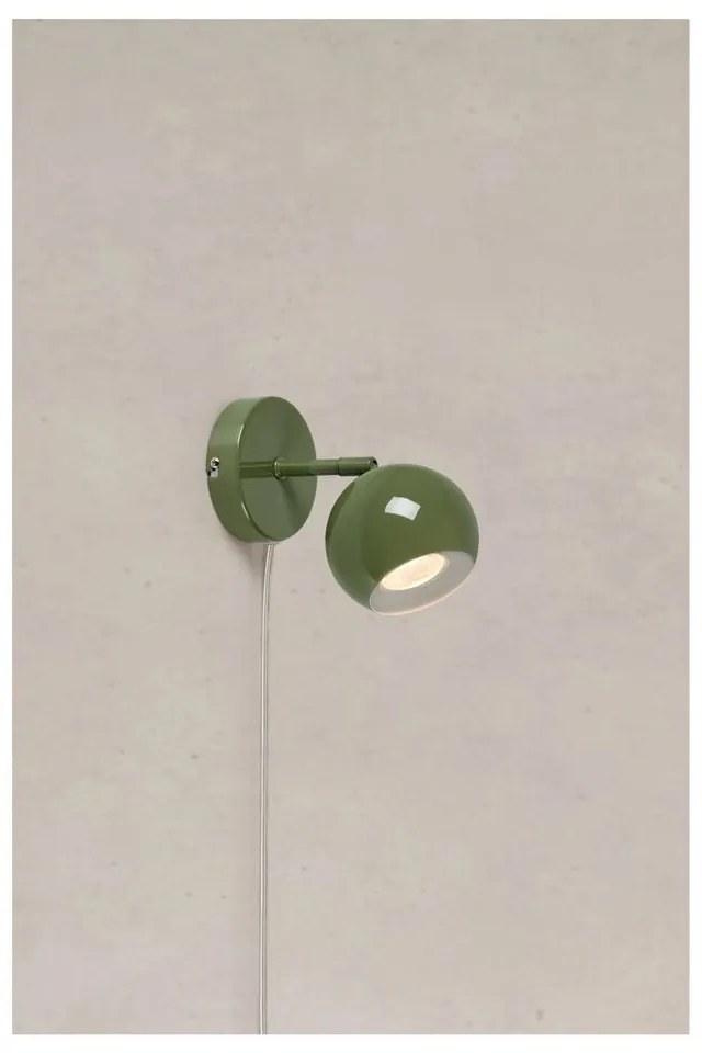 Aplică de perete verde cu alimentare la priză Pop – Markslöjd