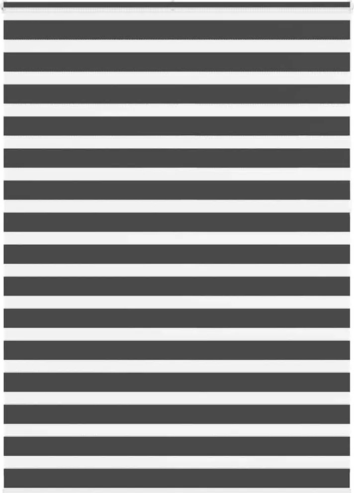 vidaXL Jaluzea tip zebra neagră lățime țesătură 155,9 cm poliester