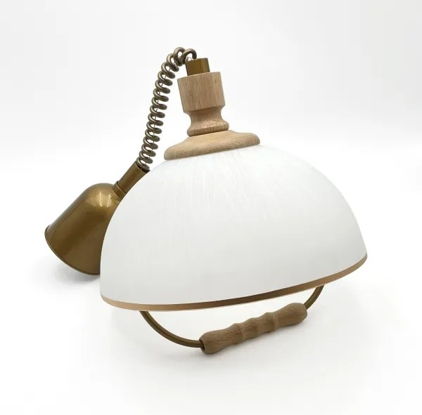 Lustră reglabilă RAMONA 1xE27/60W/230V maro/alb/stejar