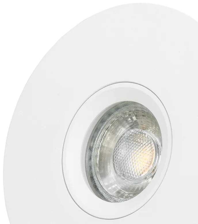 Set de 6 Spoturi încastrate Moderne Albe 12 cm - Buco
