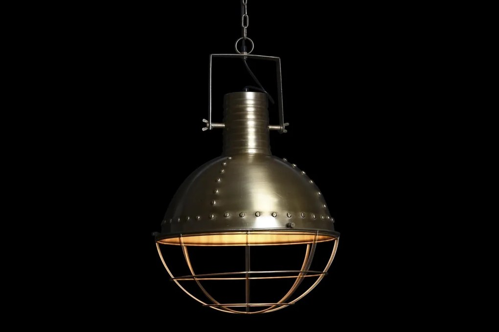 Lustră suspendată din metal, auriu, finisaj patinat, 61 x 43 cm, „Issoire”