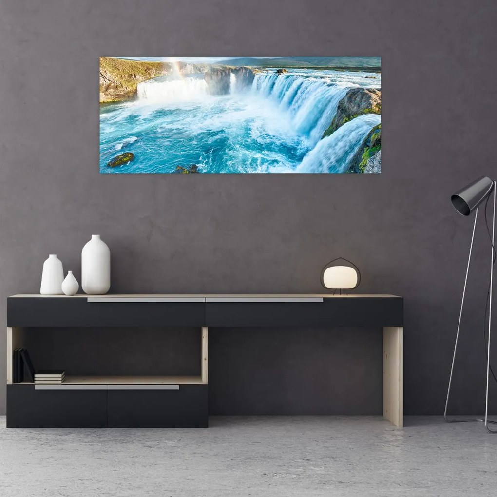 Tablou - Cascada Godafoss (120x50 cm)