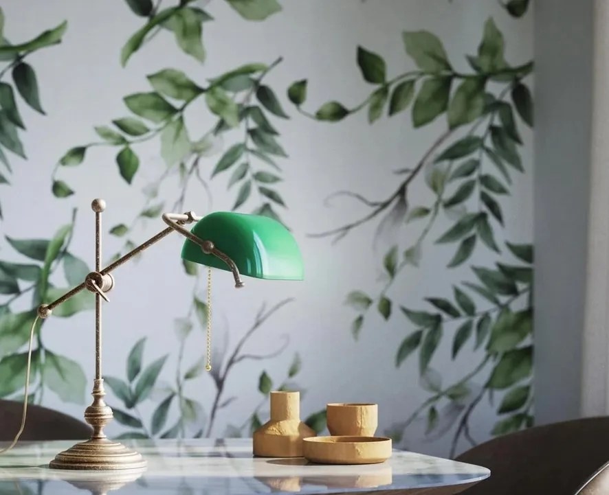 Lampa de birou din alama design clasic Banker