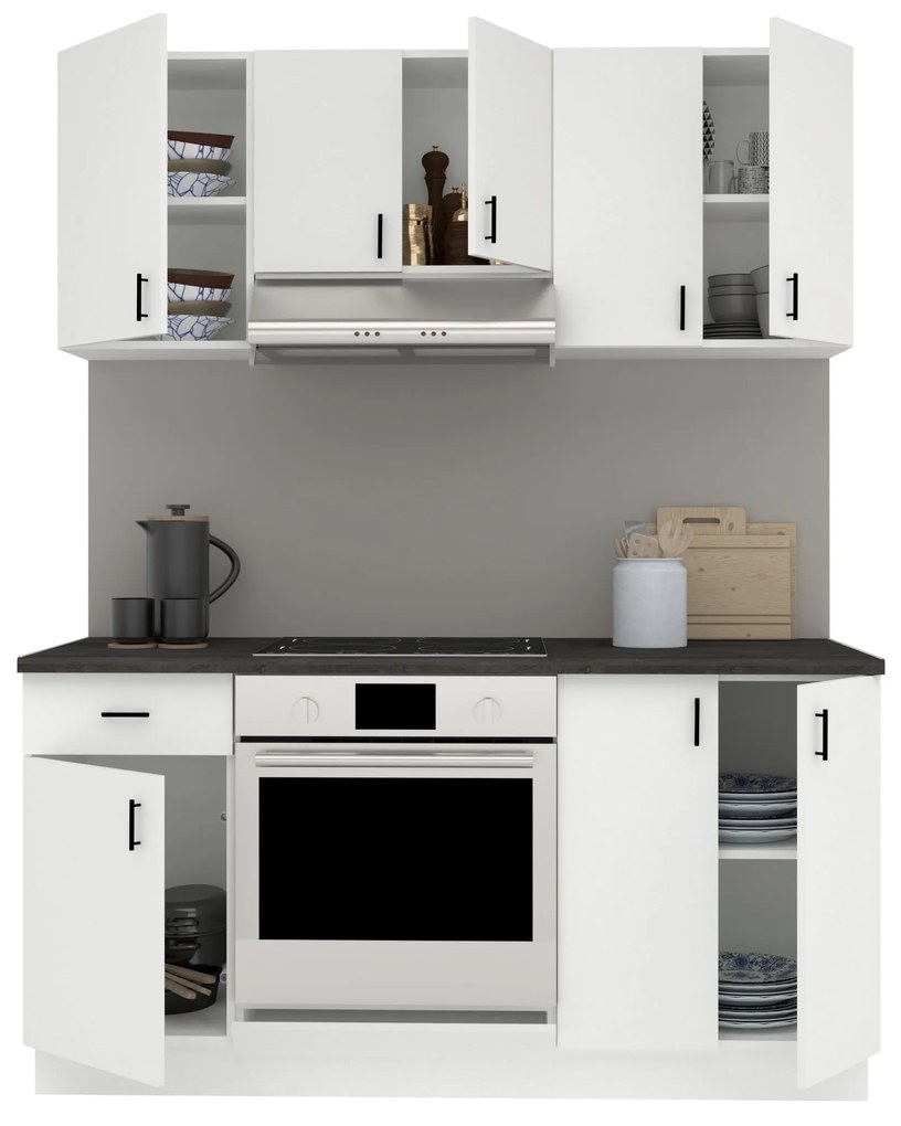 Set Bucatarie Karo V6, Alb, Blat Thermo 28 mm, L 160 cm