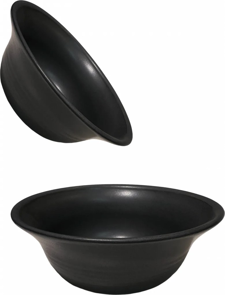 Set Farfurii Vulcano CARBON 18 piese (6 farfurii 25cm, 6 farfurii 20cm, 6 boluri 450ml)