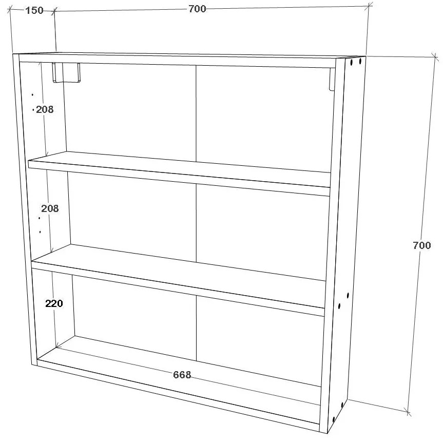Corp Baie Tejo, Suspendat, 2 Usi, Alb, cu oglinzi, 70 x 17 x 70 cm