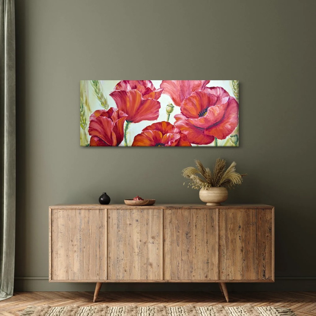 Tablou - Mac - flori (120x50 cm)